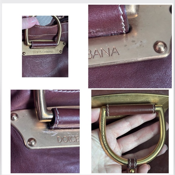 Vintage Authenticated 1990’s Dolce & Gabbana D Ring Calf Skin Satchel - Picture 15 of 16